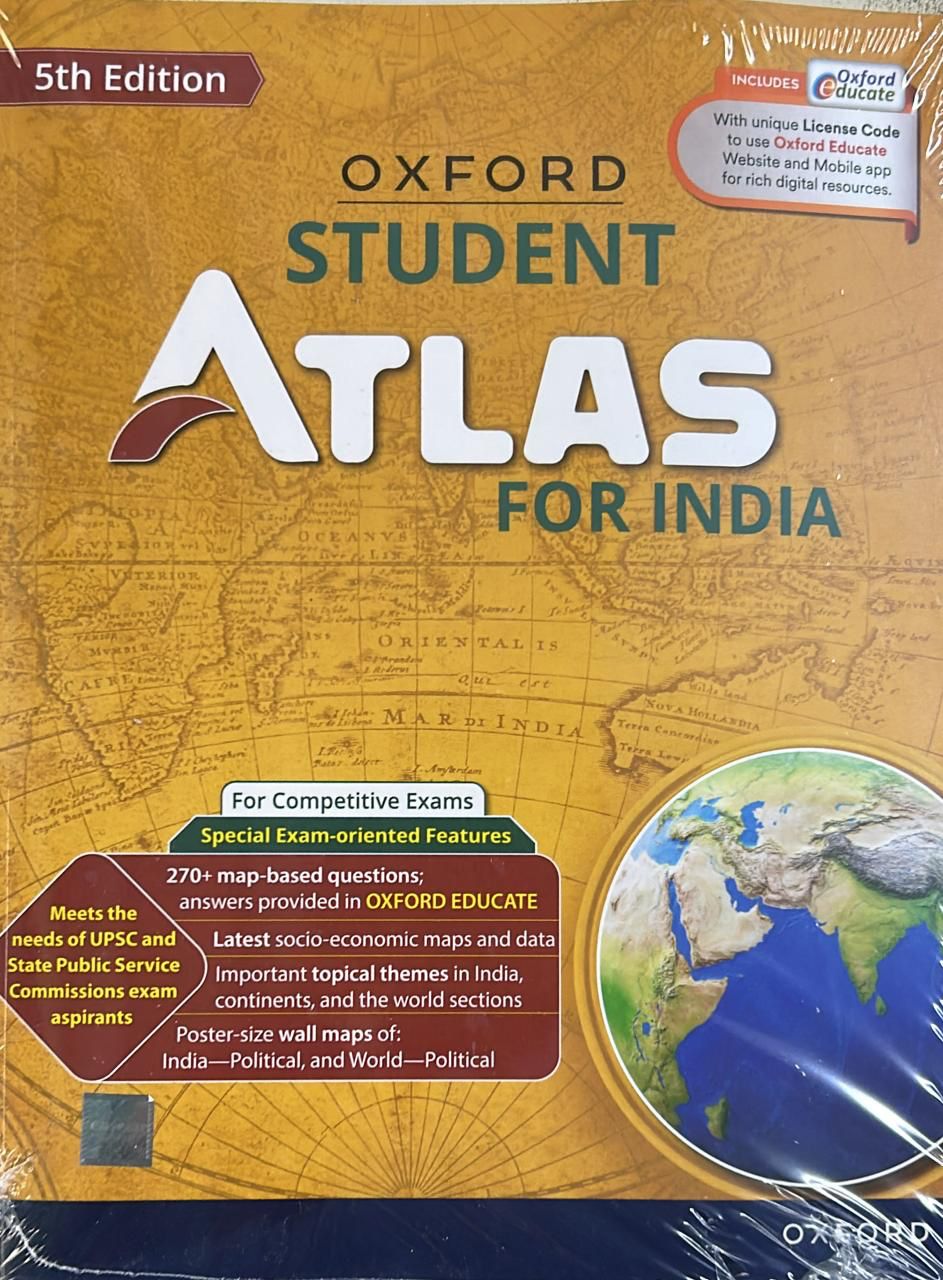 Oxford Student Atlas FOR India 2024 (5th Edition)