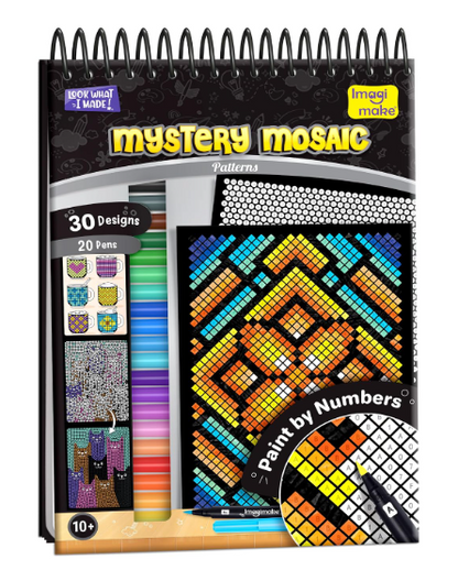 Imagimake Mystery Mosaic Patterns - Paint by Numbers Kit | Age 10+